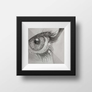 Framed eye drawing