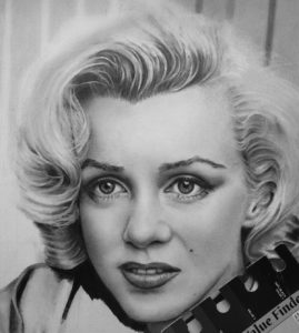 Graphite Pencil Drawing of Marilyn Monroe