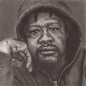 A homeless man called Rodney Graphite Pencil Drawing